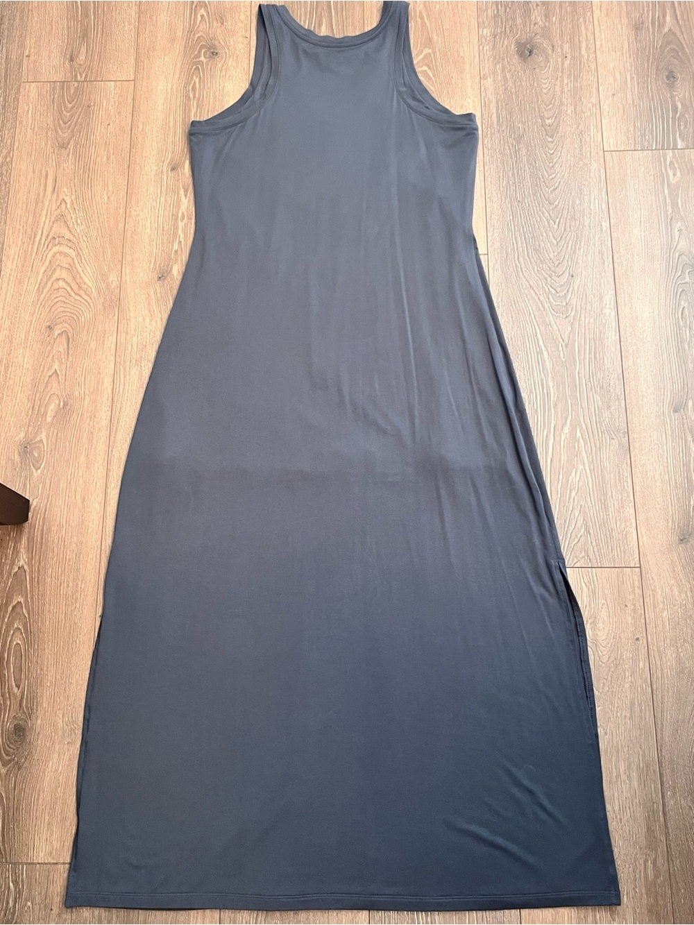 Super Soft Athleta V-Neck Maxi Tank Dress, Blue-Grey, Size M - Picture 2 of 7